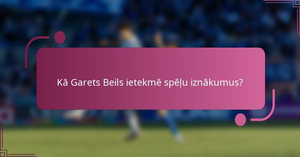 Kā Garets Beils ietekmē spēļu iznākumus?